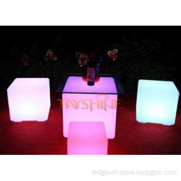 Durable PE Rechargeable LED Light Furniture Illuminated Cub